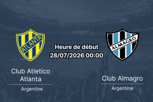 Pronostic Atlanta Almagro – Estadio Don León Kolbovsky Buenos Aires, Primera Nacional 2026 Round 22, 28 juillet 2026