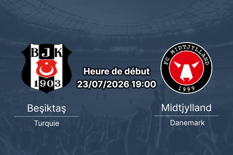 Pronostic Besiktas Midtjylland – Vodafone Park Istanbul, Ligue Europa UEFA UEL Q2 match aller, 23 juillet 2026