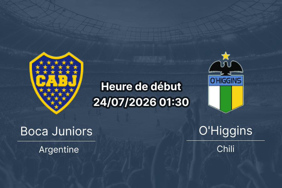 Pronostic Boca Juniors O'Higgins – La Bombonera Buenos Aires, Copa Sudamericana Playoff 16e de finale, 24 juillet 2026