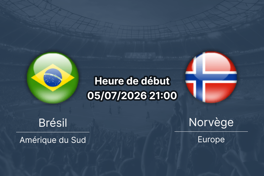 Pronostic Brésil Norvège – 1/8 de finale Coupe du Monde 2026, MetLife Stadium, East Rutherford, 5 juillet