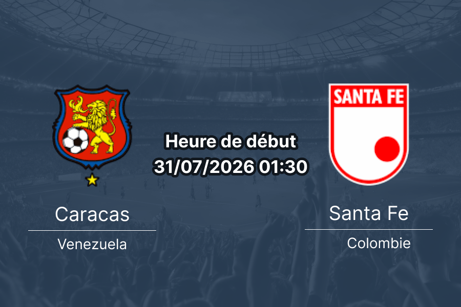 Pronostic Caracas FC Club Independiente Santa Fe – Estadio Metropolitano de Lara Cabudare Venezuela, Copa Sudamericana Playoff Retour, 31 juillet 2026