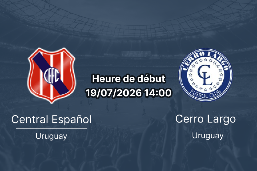 Pronostic Central Español Cerro Largo – Parque Palermo Montevideo, Torneo Intermedio Uruguay 2026, 19 juillet