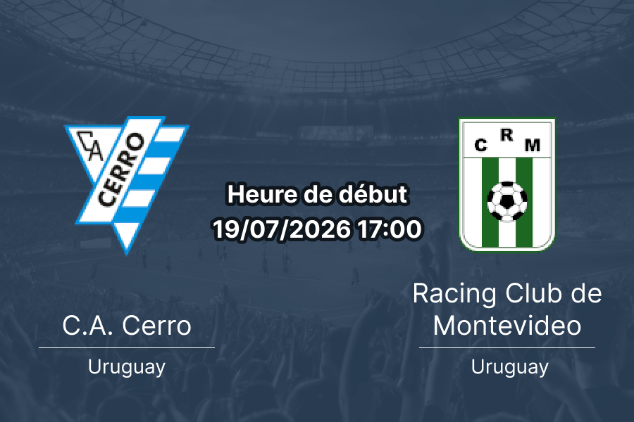 Pronostic Cerro Racing Montevideo – Parque Palermo Montevideo, Torneo Intermedio Uruguay 2026, 19 juillet