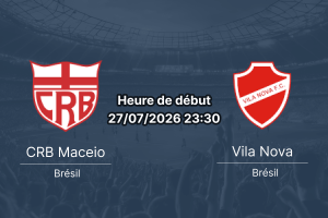 Pronostic CRB Maceio Vila Nova – Estádio Rei Pelé Maceió, Campeonato Brasileiro Série B 2026 Round 20, 27 juillet 2026