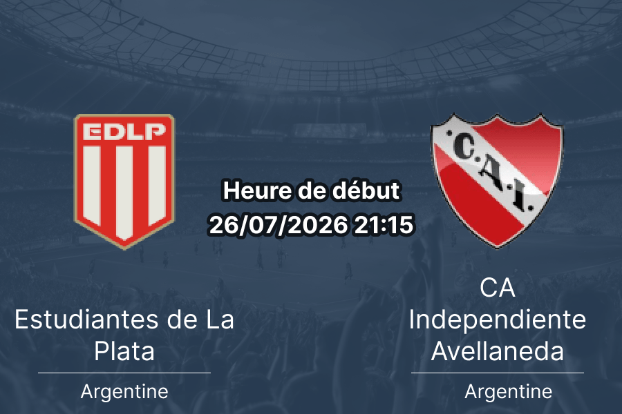 Pronostic Estudiantes La Plata Independiente Avellaneda – Estadio UNO Jorge Luis Hirschi La Plata, Clausura Mercado Libre 2026 Fecha 1, 26 juillet 2026