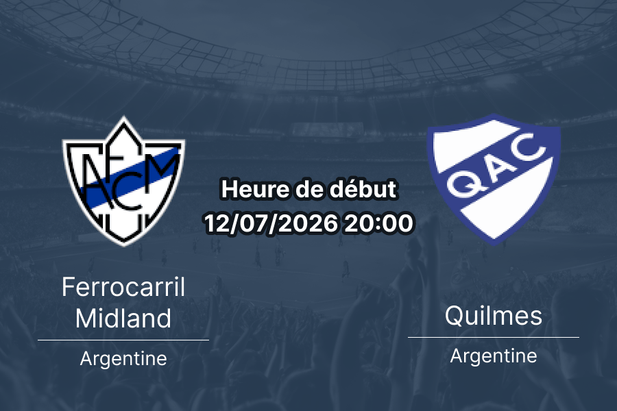 Pronostic Ferrocarril Midland Quilmes – Estadio Ciudad de Libertad, Primera Nacional Argentina, journée 20, 12 juillet 2026