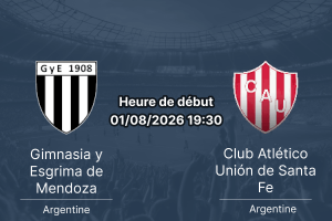 Pronostic Gimnasia Mendoza Union Santa Fe – Estadio Victor Antonio Legrotaglie Mendoza, Clausura 2026 Fecha 3, 1er août 2026