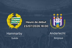 Pronostic Hammarby Anderlecht – Tele2 Arena Stockholm, Ligue Europa UEFA UEL Q2 match aller, 23 juillet 2026