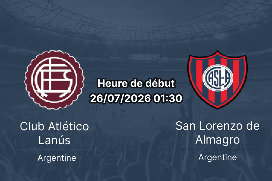 Pronostic Lanús San Lorenzo – Estadio Ciudad de Lanús Néstor Díaz Pérez, Clausura Mercado Libre 2026 Fecha 1, 25 juillet 2026