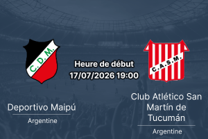 Pronostic Maipú San Martín Tucumán – Estadio Omar Higinio Sperdutti Maipú, Primera B Nacional 2026, 17 juillet
