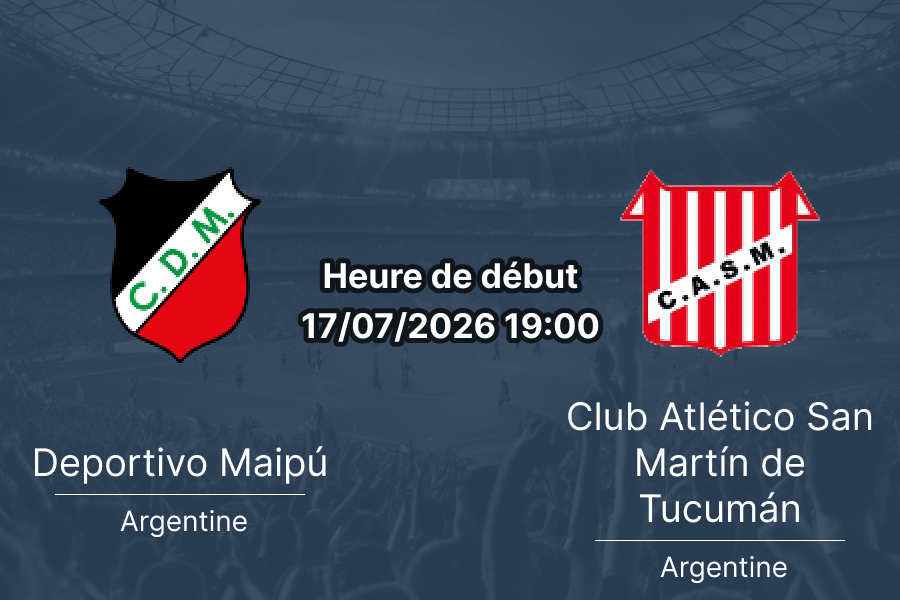 Pronostic Maipú San Martín Tucumán – Estadio Omar Higinio Sperdutti Maipú, Primera B Nacional 2026, 17 juillet