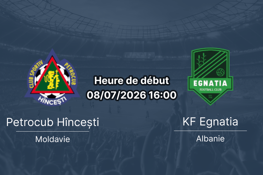 Pronostic Petrocub Egnatia – Stade Zimbru Chisinau, Ligue des Champions Q1 voie des champions, 8 juillet 2026
