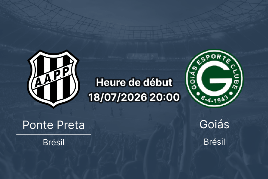 Pronostic Ponte Preta Goiás – Estádio Moisés Lucarelli Campinas, Série B Brésil Tour 18, 18 juillet 2026