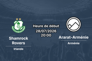 Pronostic Shamrock Rovers Ararat-Arménie – Tallaght Stadium Dublin Irlande, UEFA Champions League QR2 Retour, 28 juillet 2026