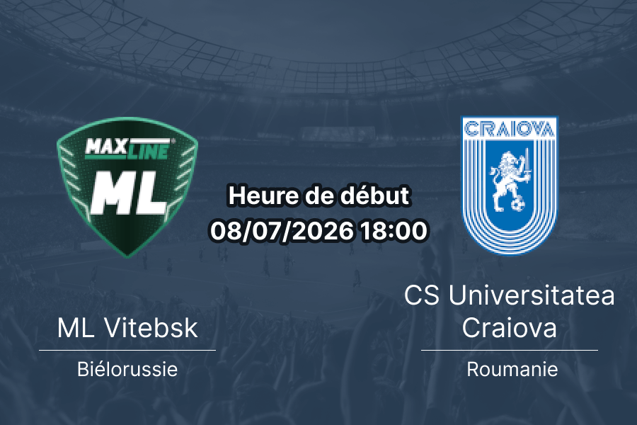 Pronostic Vitebsk Craiova – Mezőkövesdi Városi Hongrie, Ligue des Champions Q1 voie des champions, 8 juillet 2026