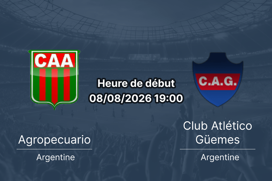 Pronostic Agropecuario Güemes – Estadio Ofelia Rosenzuaig Carlos Casares, Primera Nacional Zone B Fecha 24, 8 août 2026