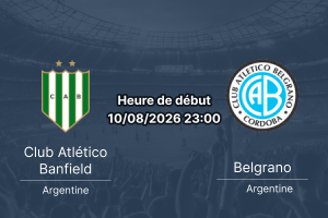 Pronostic Banfield Belgrano – Estadio Florencio Sola Banfield, Clausura 2026 Zone B Tour 4, 11 août 2026