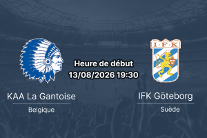 Pronostic Gantoise Göteborg — Ghelamco Arena Gent, Conference League 13 août 2026