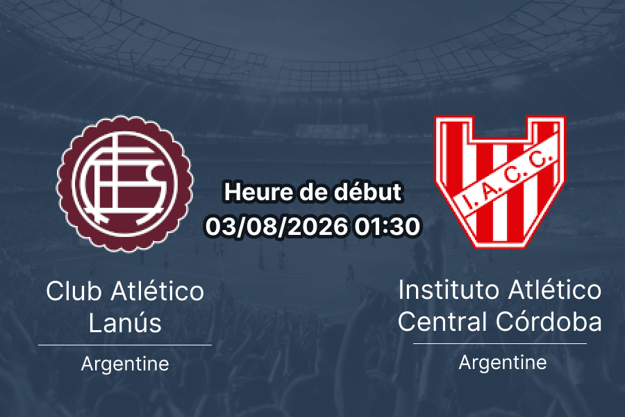 Pronostic Lanús Instituto – Estadio Ciudad de Lanús Néstor Díaz Pérez, Clausura 2026 Tour 3, 3 août 2026