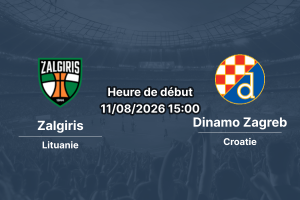 Pronostic Zalgiris Dinamo Zagreb — Stadionas S. Dariaus ir S. Girėno, Ligue des Champions 2026/27, Kaunas, 11 août 2026