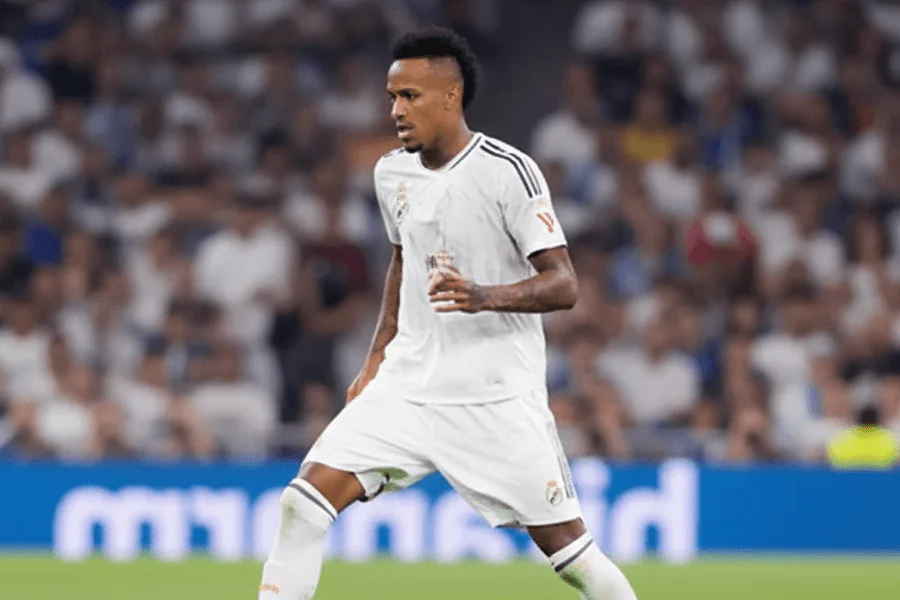 Militão se faisant remplacer par Fabrício Bruno.
