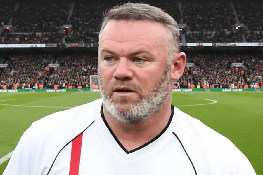 Wayne Rooney s’exprimant sur le plateau d’une émission sportive britannique.