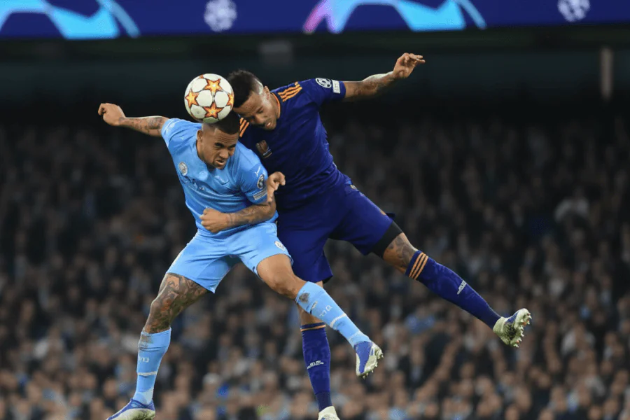 Match entre le Real Madrid et Manchester City en Ligue des Champions.