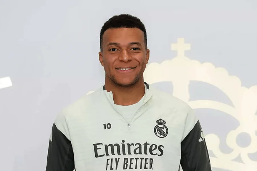 Kylian Mbappé lors d'un match avec le Real Madrid.