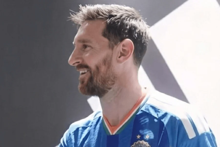 Messi célébrant un but pour Inter Miami.