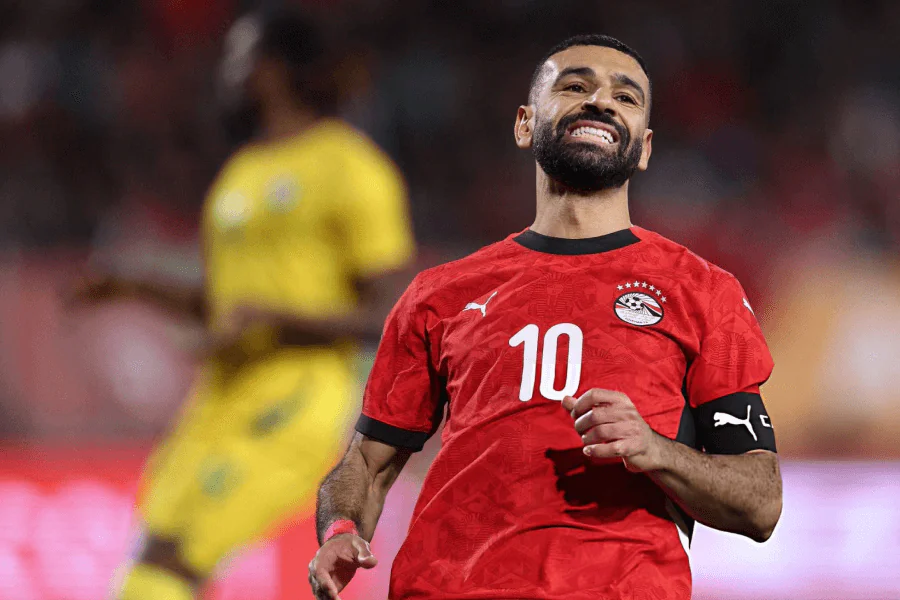 Joie des joueurs égyptiens après la victoire tardive