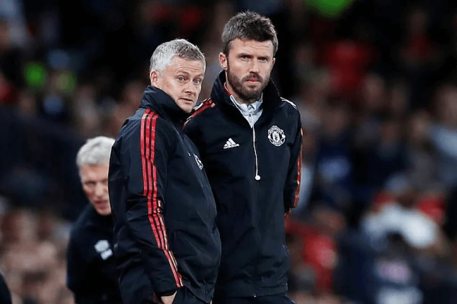 Carrick et Solskjaer options Manchester United