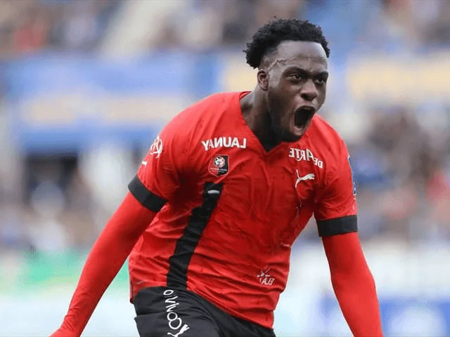 Sidiki Chérif en match de Ligue 1 avec le SCO Angers