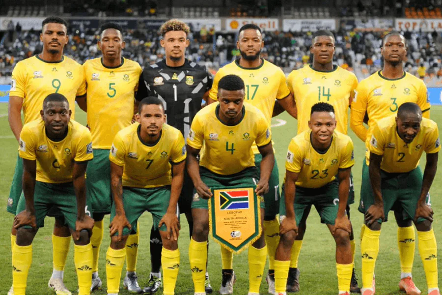 Joueurs Bafana Bafana entraînement préparation Coupe du Monde 2026