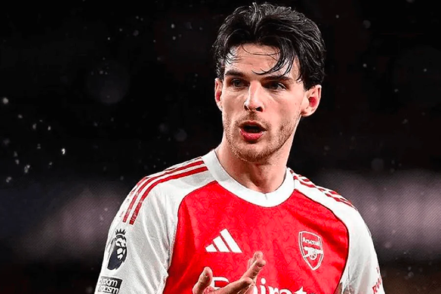 Declan Rice milieu de terrain Arsenal duel Premier League 2026