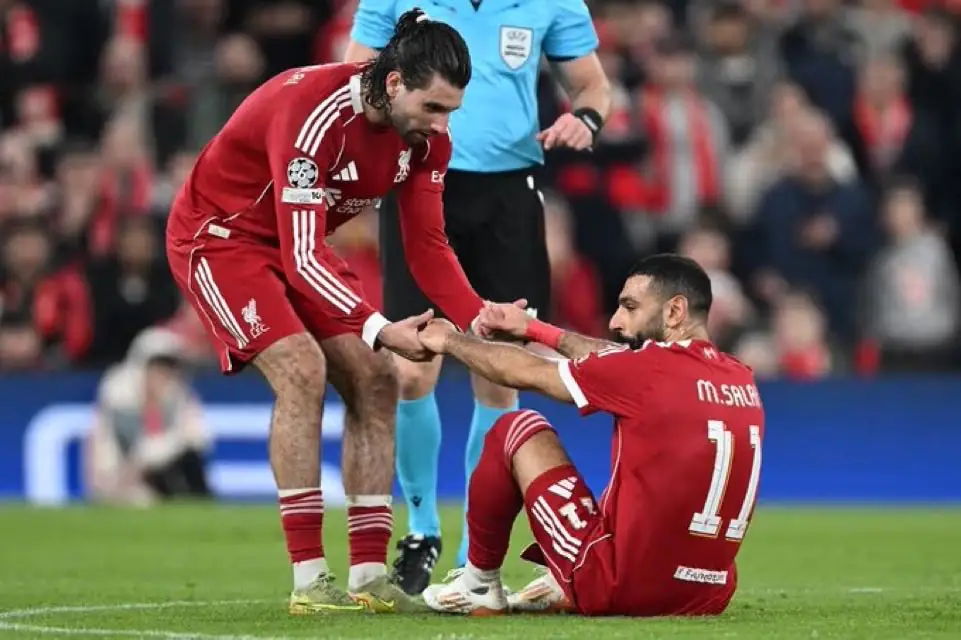 Mohamed Salah international égyptien Pharaons en action