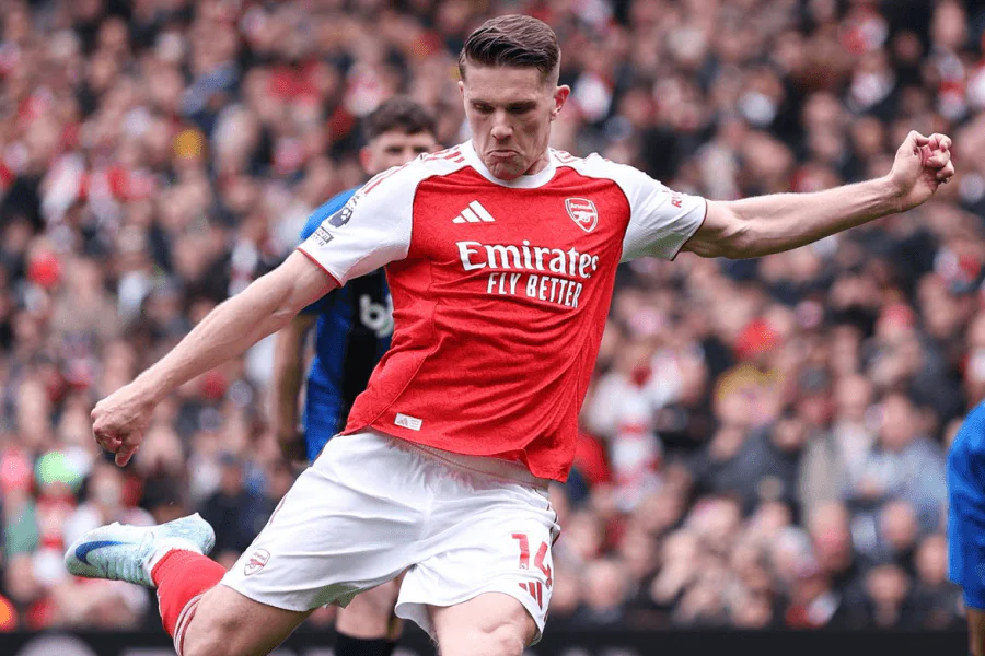 Viktor Gyokeres maillot Arsenal rouge Emirates Stadium Premier League