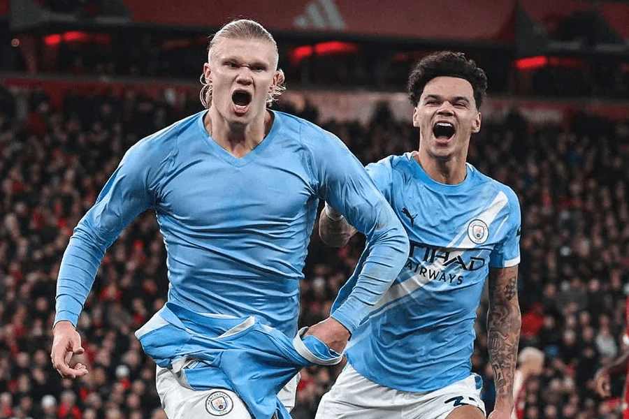 Erling Haaland triplé Manchester City Liverpool 4-0 FA Cup quart finale avril 2026