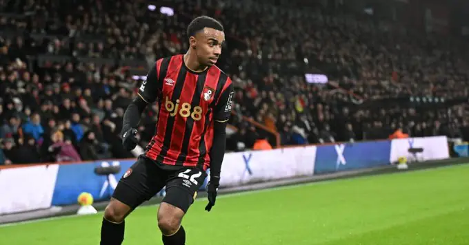 Eli Junior Kroupi Manchester City : Bournemouth valorisé 15 M€ TM contrat 2030 agent EVOLUTION SC
