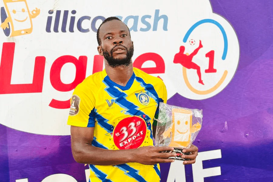 Mika Michée FC Saint-Éloi Lupopo ouvre le score face à AS Simba le 6 juin 2026 – play-offs Linafoot J10 stade Kibassa Maliba