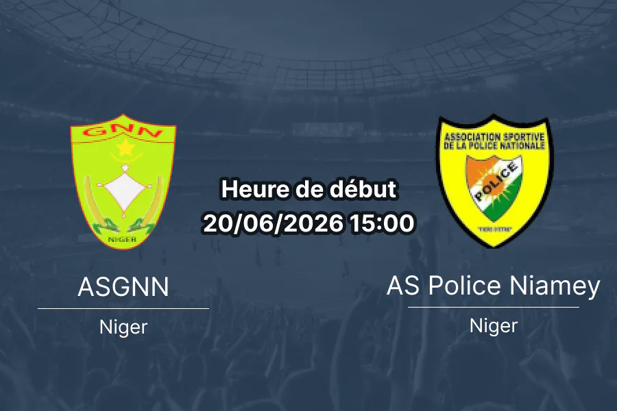 Pronostic ASGNN AS Police Niamey – Stade Municipal de Niamey, Niger Super Ligue Journée 30, samedi 20 juin 2026