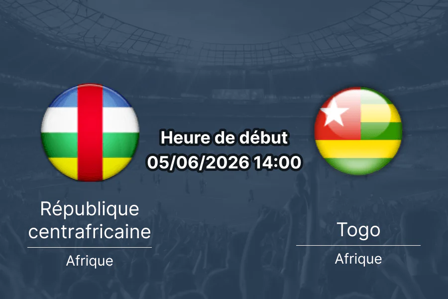 Pronostic Centrafrique Togo — match amical FIFA du 5 juin 2026 à Rabat, Maroc, fenêtre internationale de juin