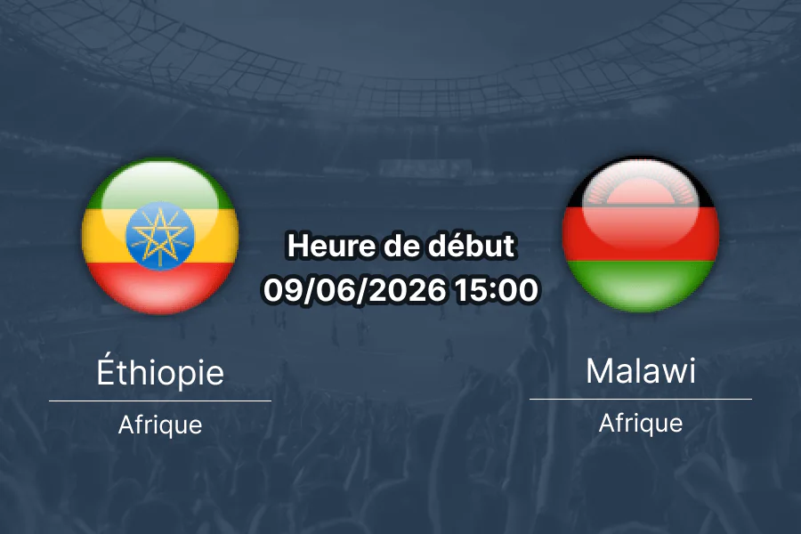 Pronostic Éthiopie Malawi — Dire Dawa Stadium, match amical international 9 juin 2026